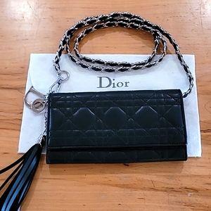 Lady Dior Cannage Convertible Wallet